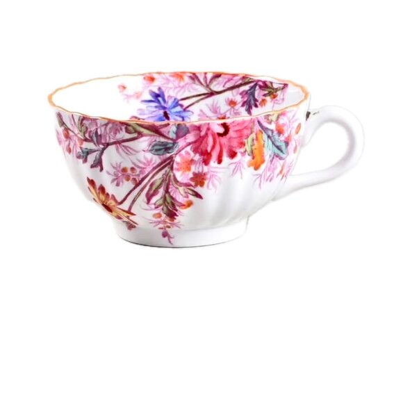 2 Spode Chelsea Garden Tea Cups Lot of 2 Trim Footed Handle EUC - Picture 2 of 12